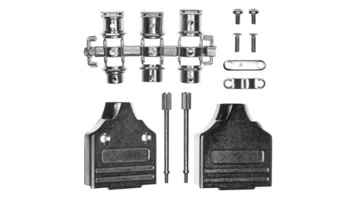 Norcomp 952 Series Zinc D Sub Backshell, 15 Way, Strain Relief