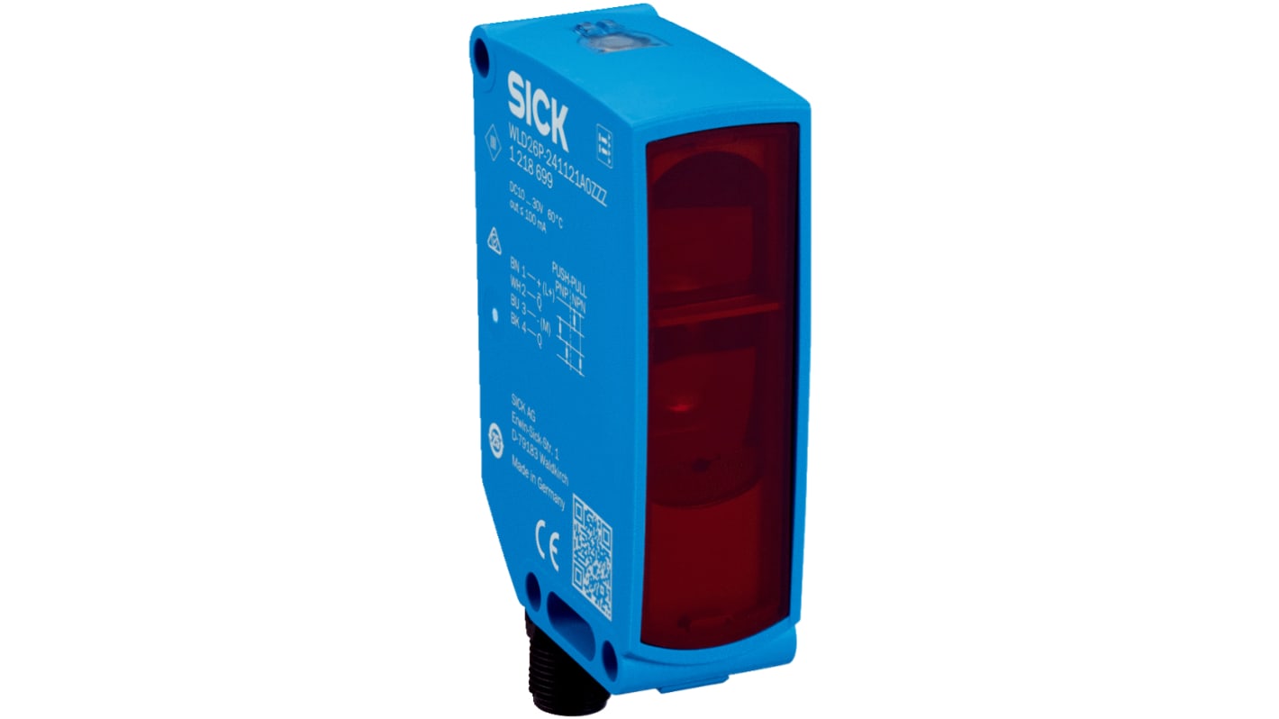 Rs-Online Sensore fotoelettrico Rettangolare SICK Retroriflessione polarizzata rilevamento 19 m uscita NPN PNP PUSH/PULL