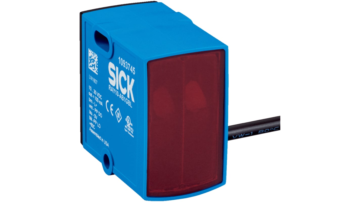 SICK Retroreflective Photoelectric Sensor, Block Sensor, 1.5 m Detection Range