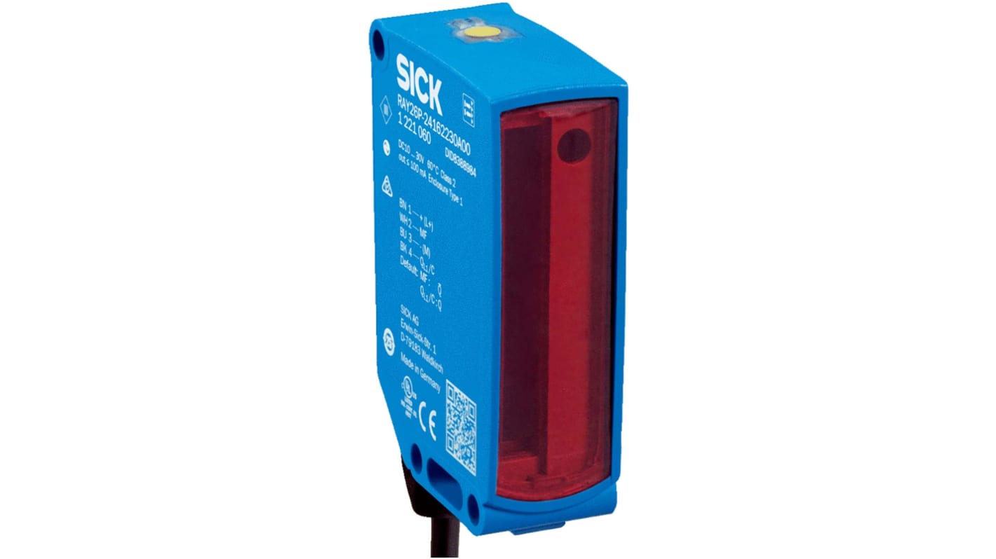 Sensore fotoelettrico Rettangolare Sick, a retroriflessione, rilevamento 3 m, uscita NPN, PNP, PUSH/PULL