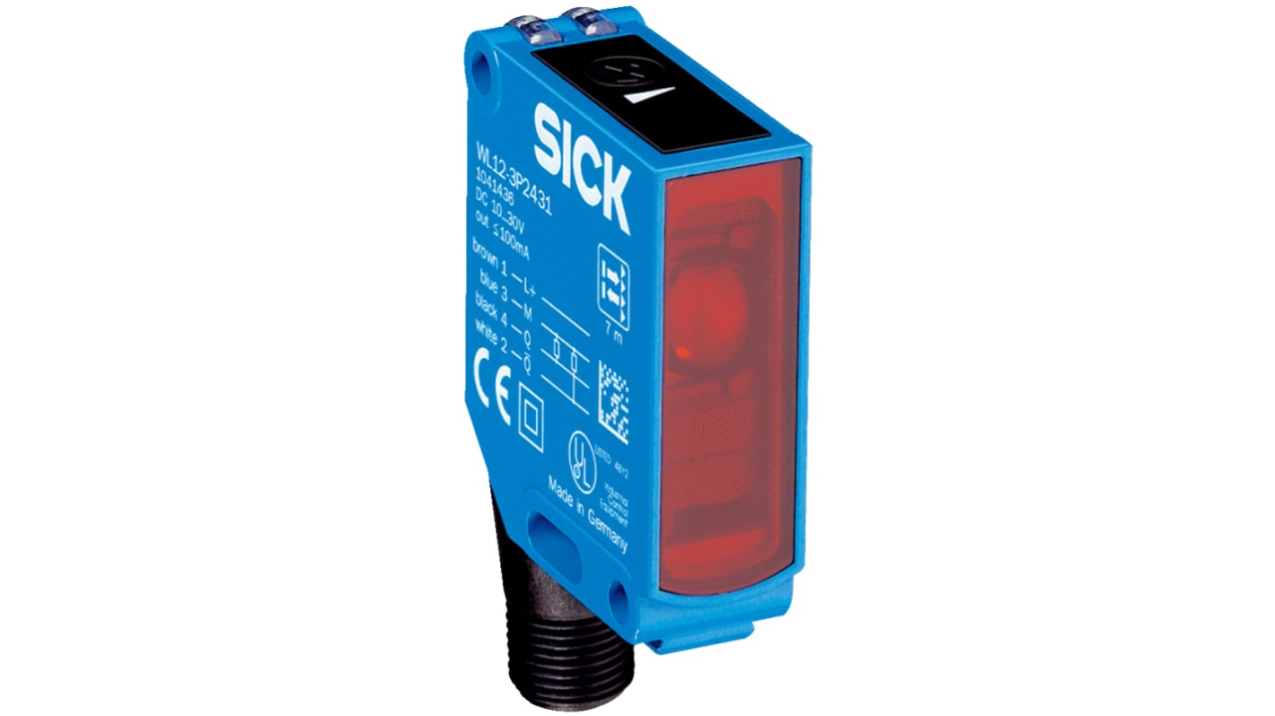 Rs-Online Sensore fotoelettrico Rettangolare SICK a retroriflessione rilevamento 7 m uscita PNP