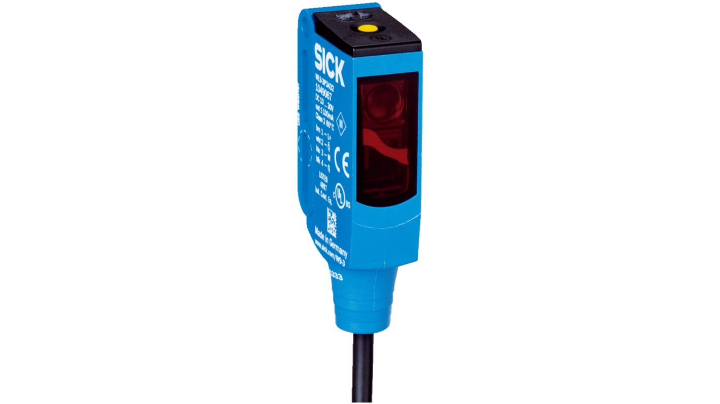Rs-Online Sensore fotoelettrico Rettangolare SICK a retroriflessione rilevamento 5 m uscita PNP
