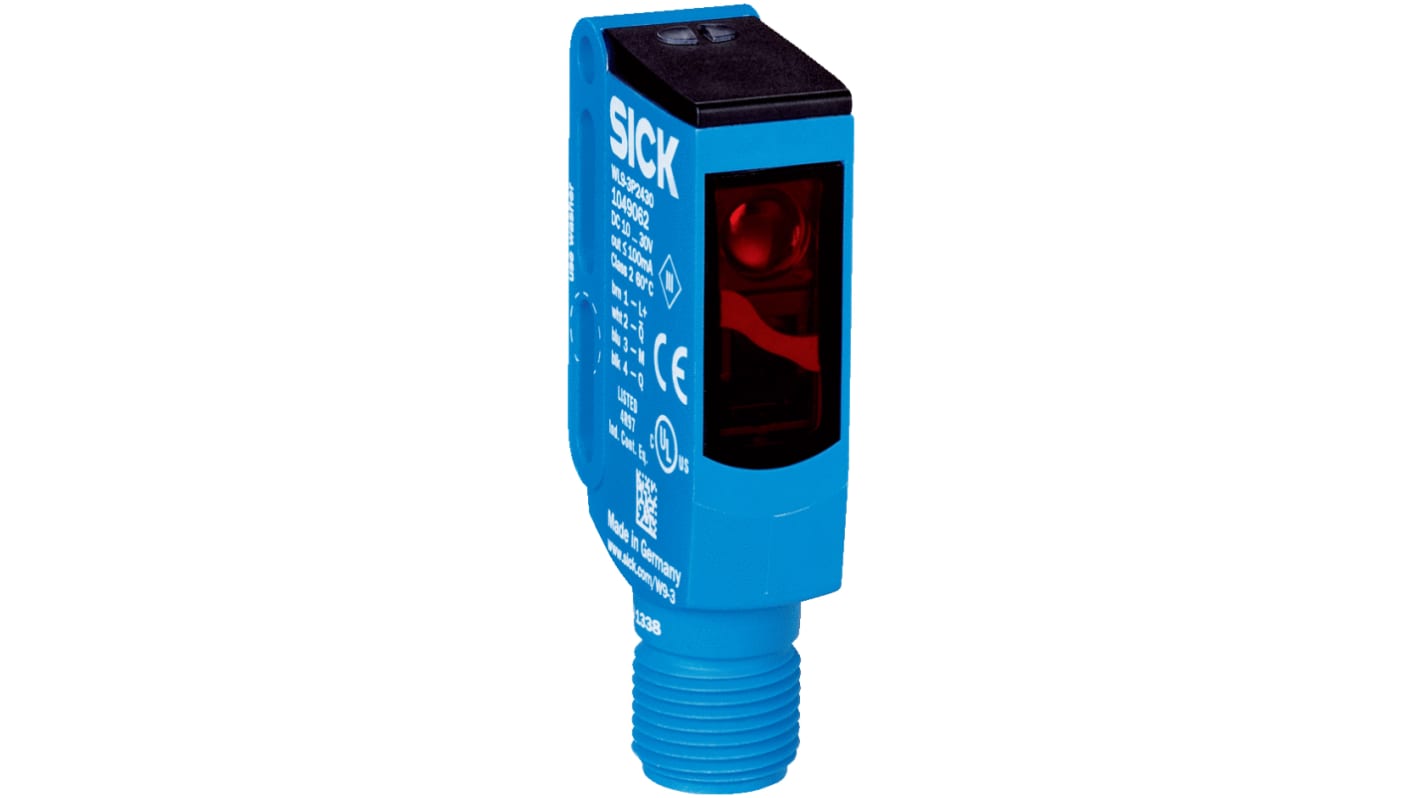 Rs-Online Sensore fotoelettrico Rettangolare SICK a retroriflessione rilevamento 4 m uscita NPN