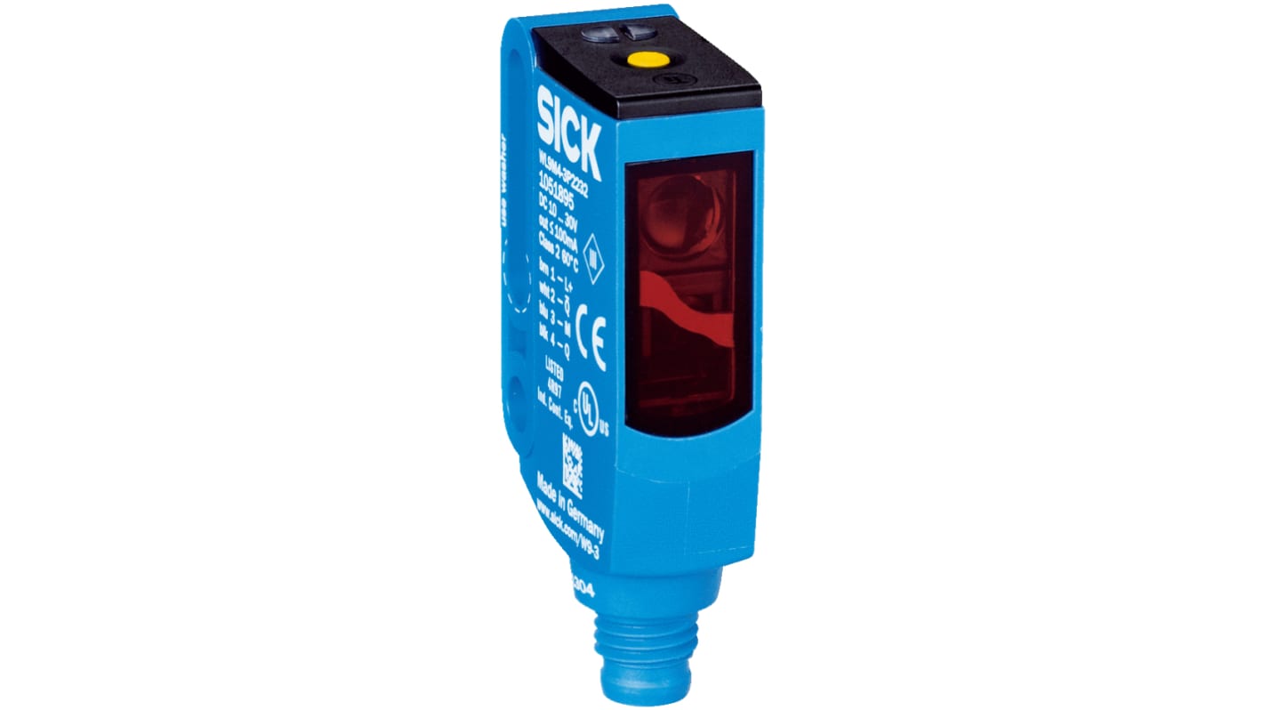 Rs-Online Sensore fotoelettrico Rettangolare SICK a retroriflessione rilevamento 5 m uscita PNP