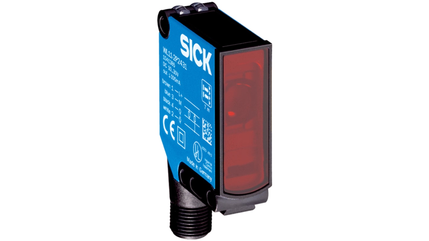 Rs-Online Sensore fotoelettrico Rettangolare SICK a retroriflessione rilevamento 10 m uscita PNP