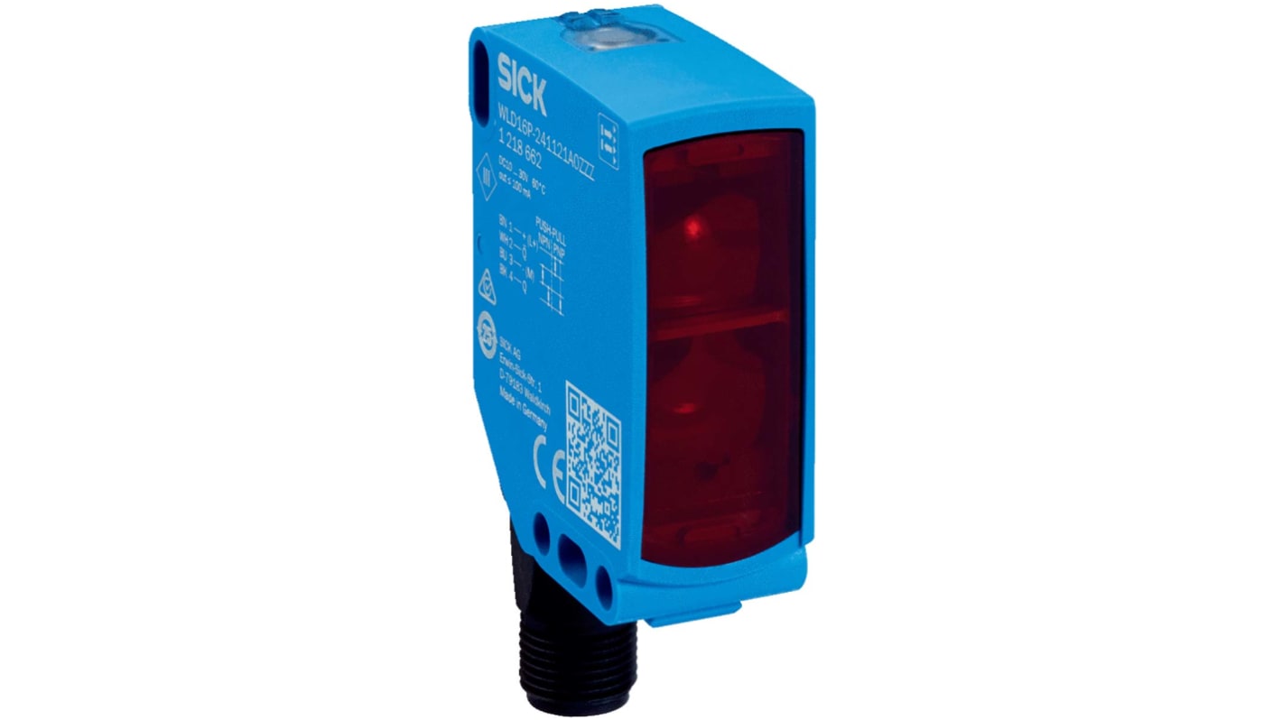 Rs-Online Sensore fotoelettrico Rettangolare SICK Retroriflessione polarizzata rilevamento 14 m uscita NPN PNP PUSH/PULL