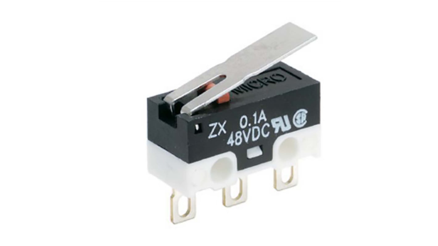 Honeywell Roller Lever Micro Switch, Left Angle PCB Terminal, 3 A, SP-CO, IP40