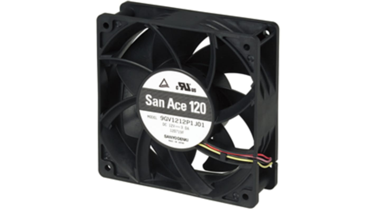 Sanyo Denki DC-Axiallüfter, 48 V dc / 36W, 120 x 120 x 38mm, 224cfm