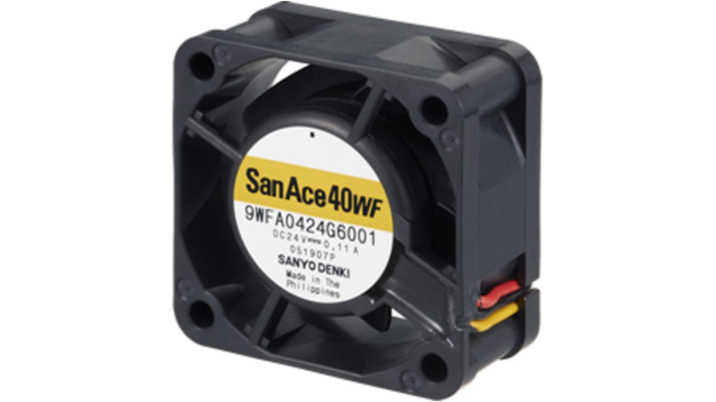 Sanyo Denki DC-Axiallüfter, 24 V dc / 2.6W, 40 x 40 x 20mm, 10.9cfm