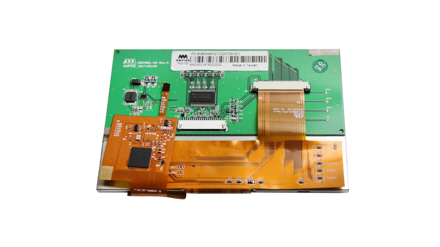 Ampire AM-800480N6TZQW-T06H TFT LCD Module / Touch Screen, 5in SVGA, 800 x 480pixels