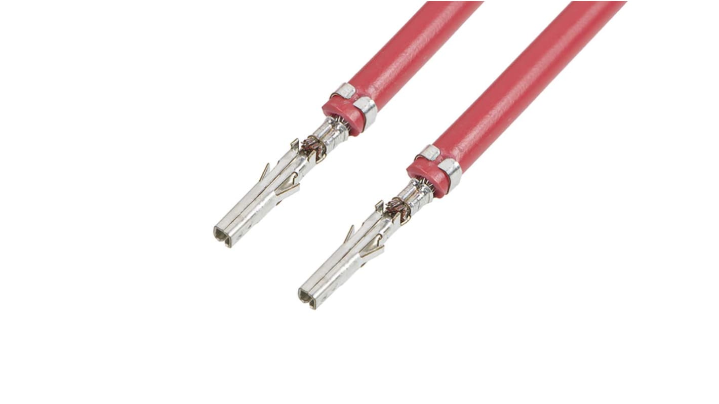 Molex Female Mini-Fit Jr. to Unterminated Crimped Wire, 300mm, 20AWG, Red