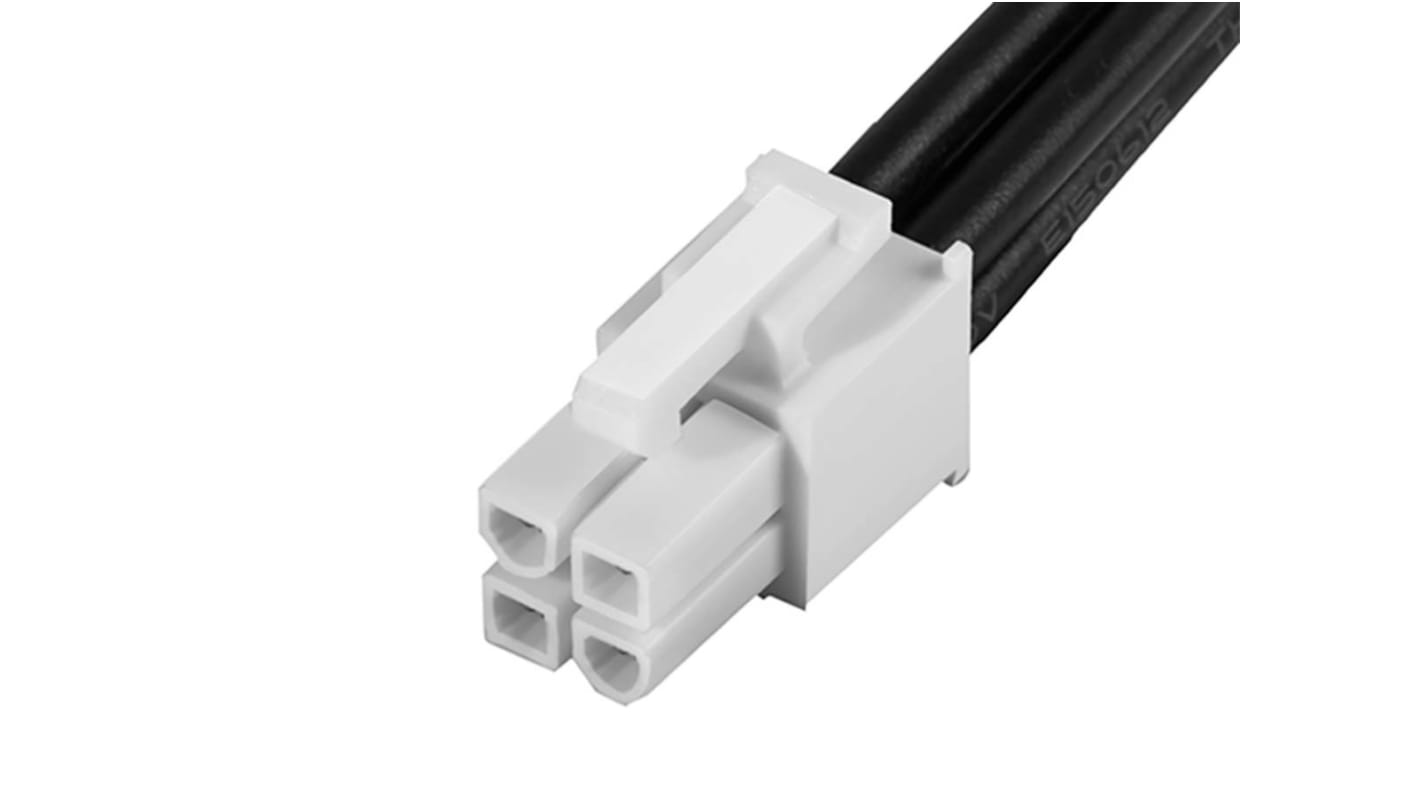 Molex 4 Way Male Mini-Fit Jr. Unterminated Wire to Board Cable, 150mm