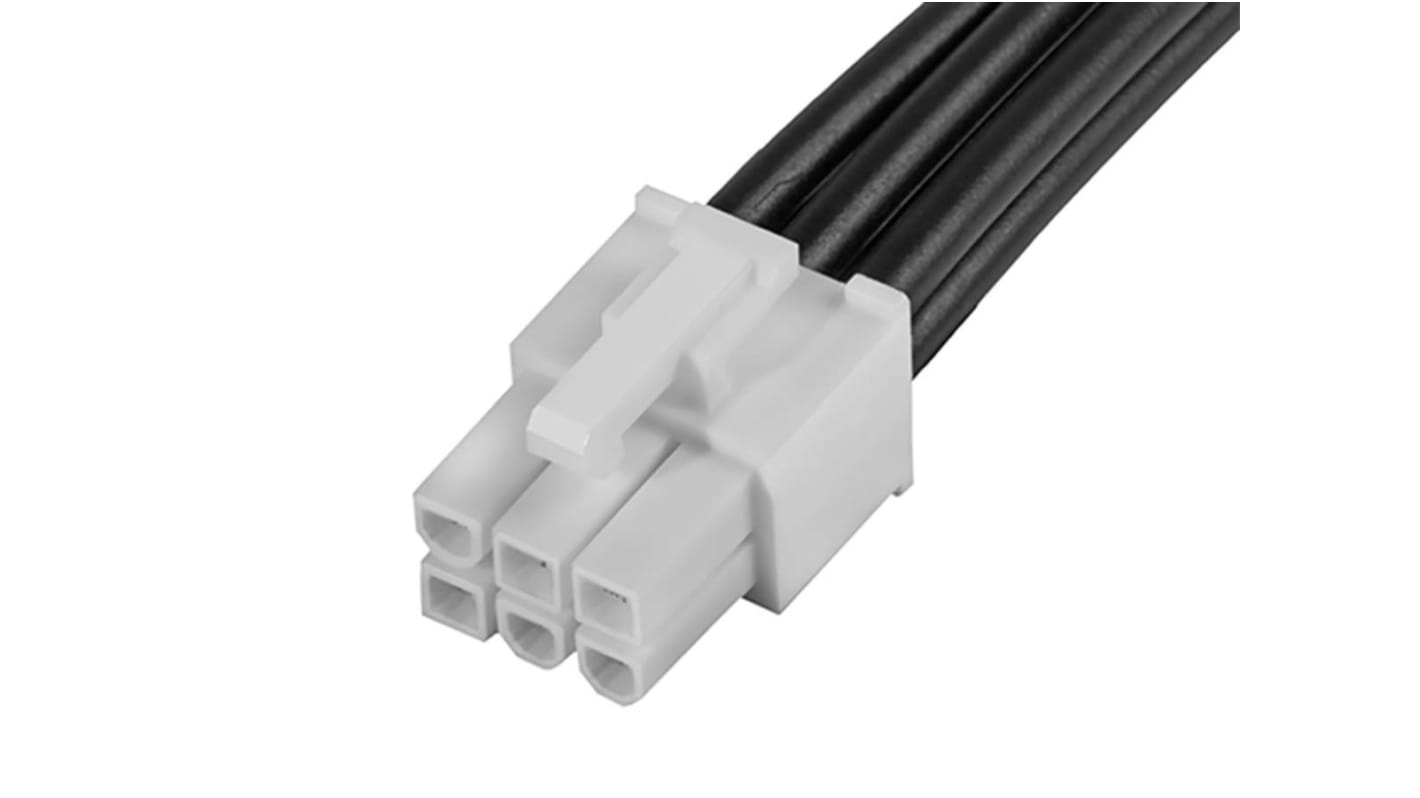 Molex 6 Way Male Mini-Fit Jr. Unterminated Wire to Board Cable, 150mm