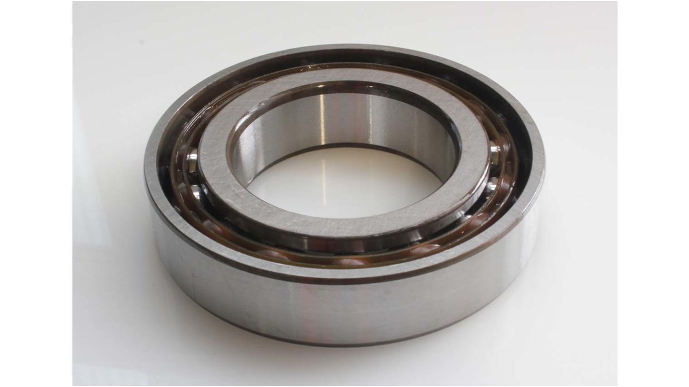RS PRO 7309B Single Row Angular Contact Ball Bearing- Open Type 45mm I.D, 100mm O.D
