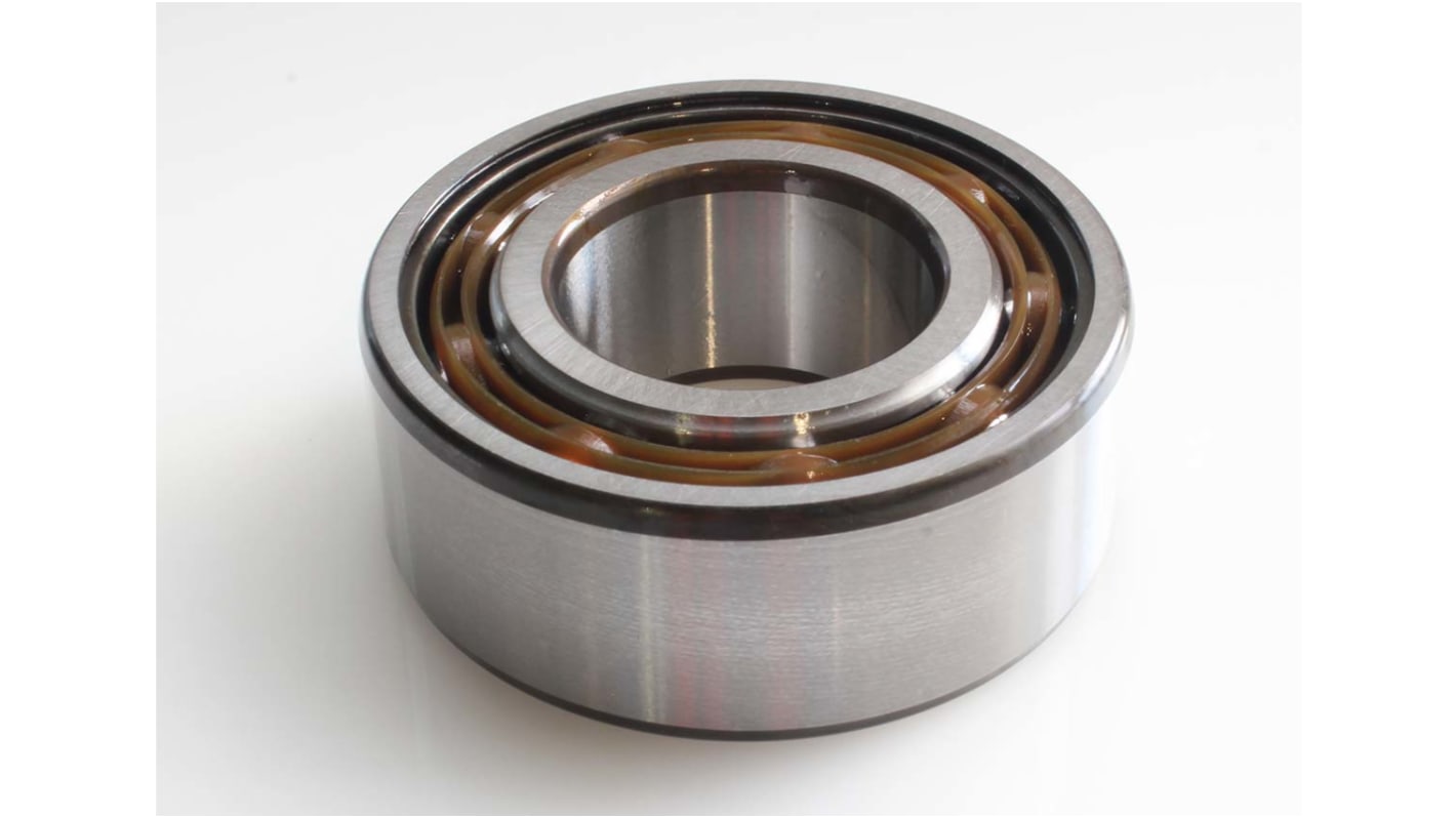 RS PRO Dobbeltradet vinkelkontaktkugleleje Kugleleje, 17mm I.D., 47mm U.D., Løbering bredde: 22.2mm