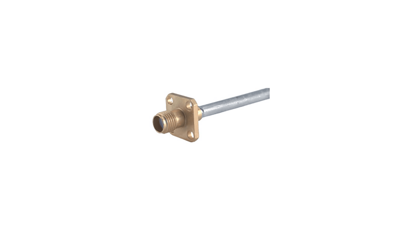Huber+Suhner SMA连接器母座, 50Ω, 法兰安装, 焊接端接, 直向, 用于同轴电缆线, 25_SMA-50-3-15/111_NE系列