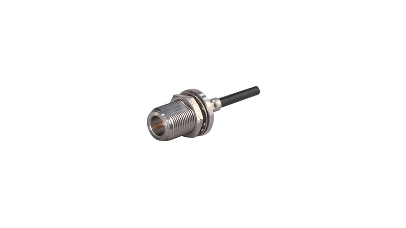 Huber+Suhner 24_N-50-3-12/133_NE Series, Jack Cable Mount N Connector, 50Ω, Crimp Termination, Straight Body