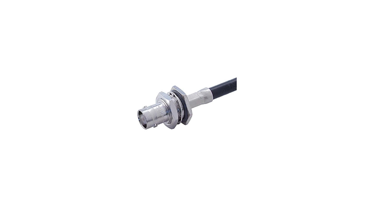Huber+Suhner 24_BNC-50-3-1/133_NE Series, Jack Cable Mount BNC Connector, 50Ω, Crimp Termination, Straight Body