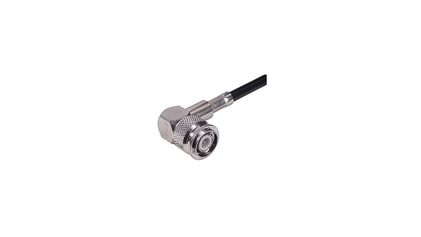 Huber+Suhner 16_TNC-50-3-18/133_NE Series, Plug Cable Mount TNC Connector, 50Ω, Crimp Termination, Right Angle Body