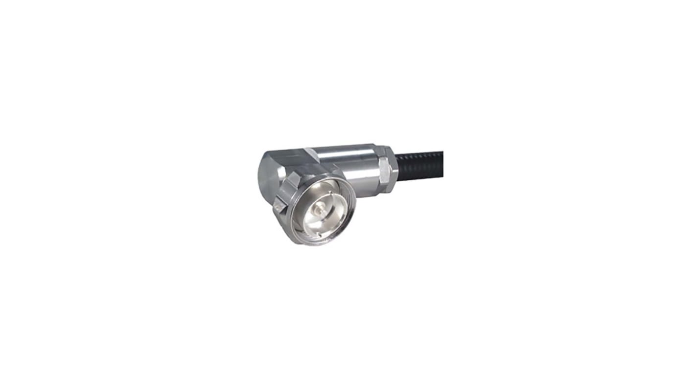 Huber+Suhner 16_716-50-9-5/033_-E Series, Plug Cable Mount, 50Ω, Clamp Termination, Right Angle Body