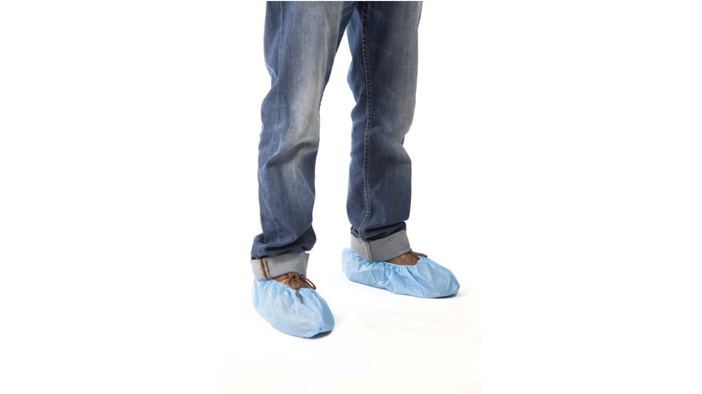 NEUTRAL Blue Disposable Visitor Shoe Cover, One size only, 100 pack, For Use In Hygiene