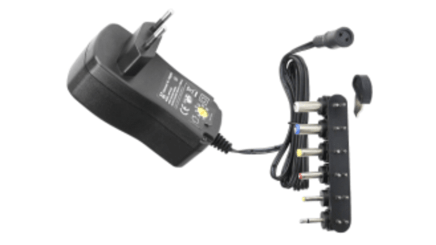 RS PRO 7-Kanal Steckernetzteil AC/DC-Adapter 4.5W, 90 → 264V ac, 3 V dc, 4.5 V dc, 5 V dc, 6 V dc, 7.5 V dc, 9 V