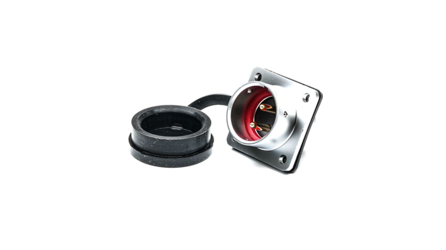 Conector circular RS PRO hembra de 2 vías macho, Montaje de Reborde, IP67