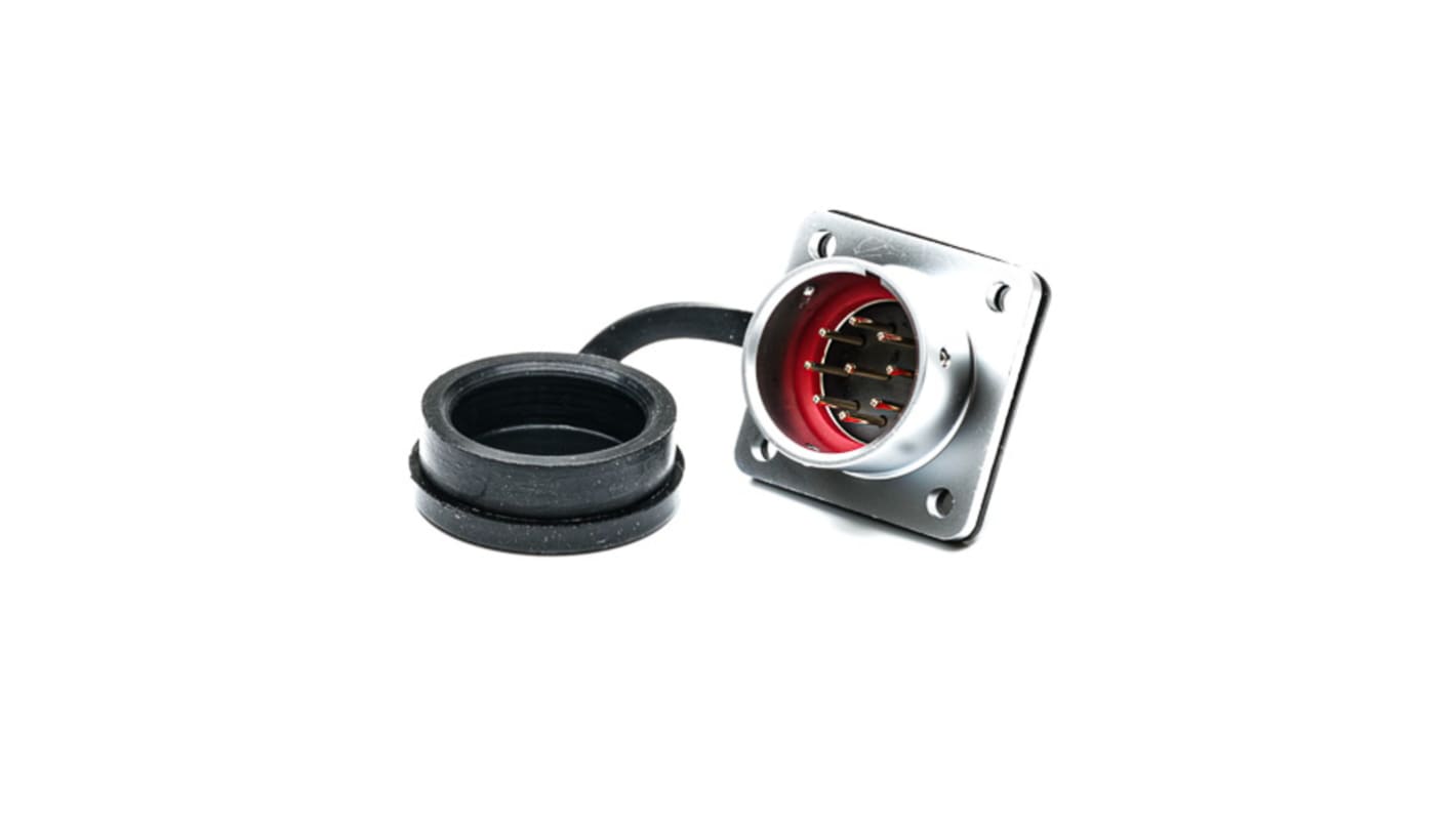 Conector circular RS PRO hembra de 9 vías macho, Montaje de Reborde, IP67