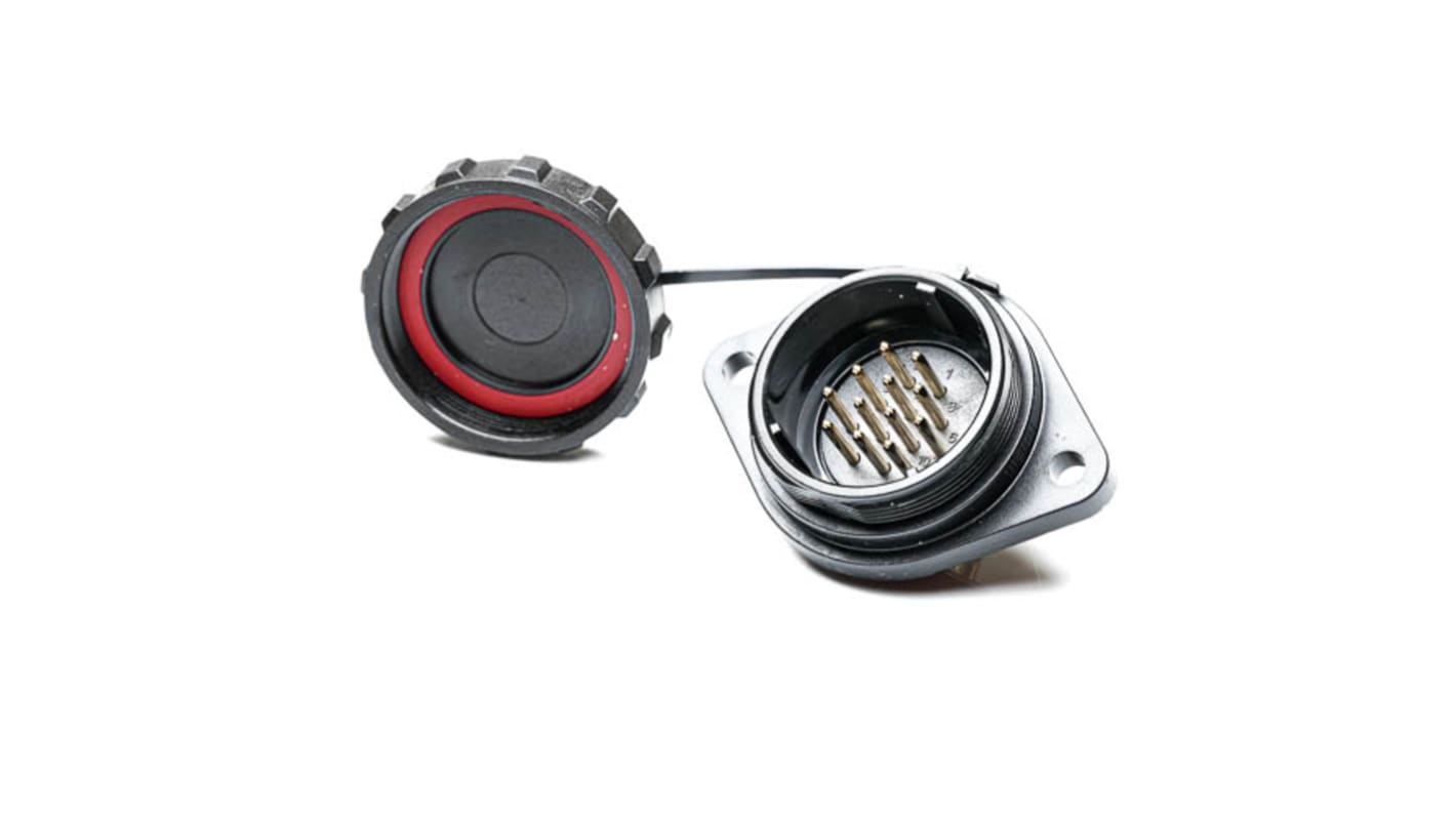 RS PRO Circular Connector, 12 Contacts, Flange Mount, Socket, Male, IP68