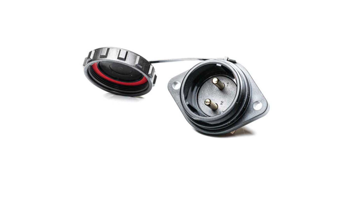 RS PRO Circular Connector, 2 Contacts, Flange Mount, Socket, Male, IP68