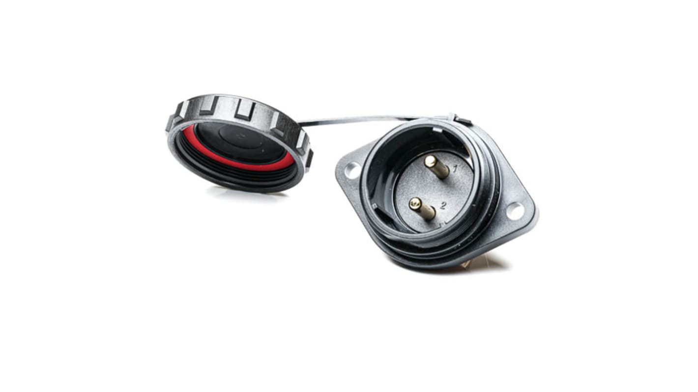 RS PRO Circular Connector, 2 Contacts, Flange Mount, Socket, Male, IP68