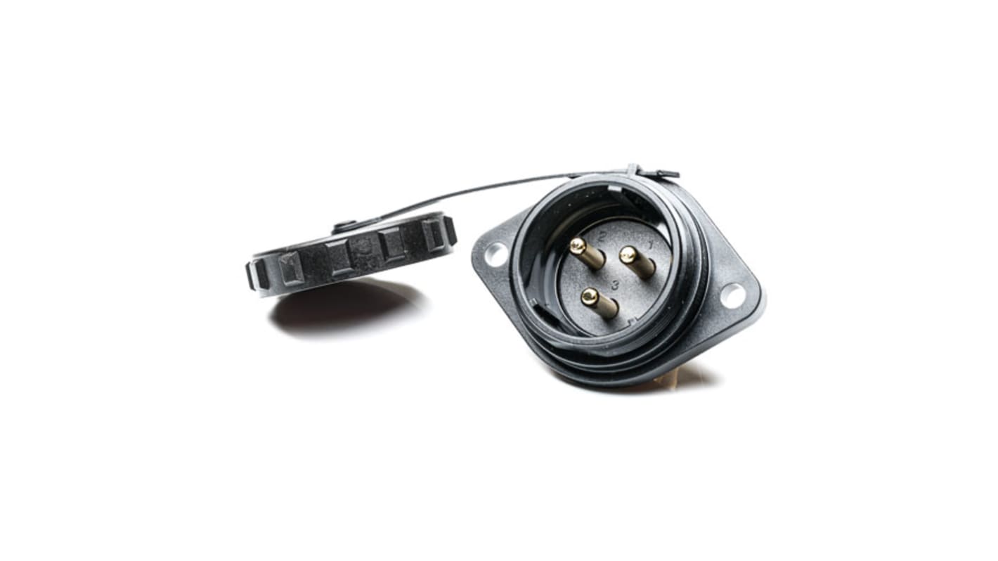 RS PRO Circular Connector, 3 Contacts, Flange Mount, Socket, Male, IP68