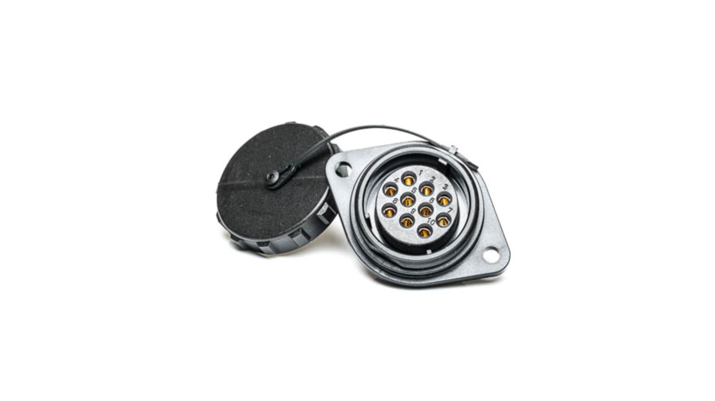 RS PRO Circular Connector, 10 Contacts, Flange Mount, Socket, Female, IP68