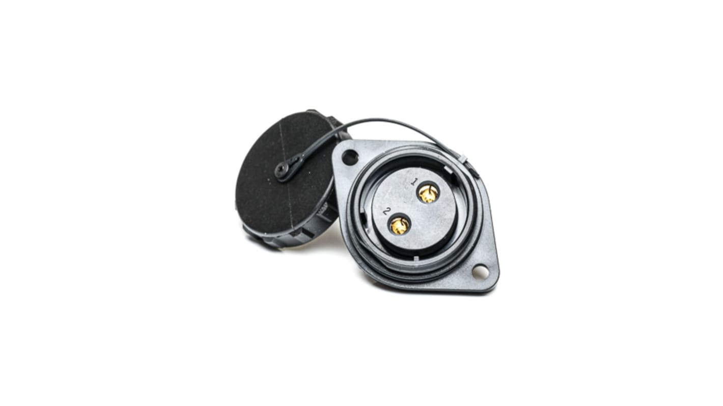 RS PRO Circular Connector, 2 Contacts, Flange Mount, Socket, Female, IP68