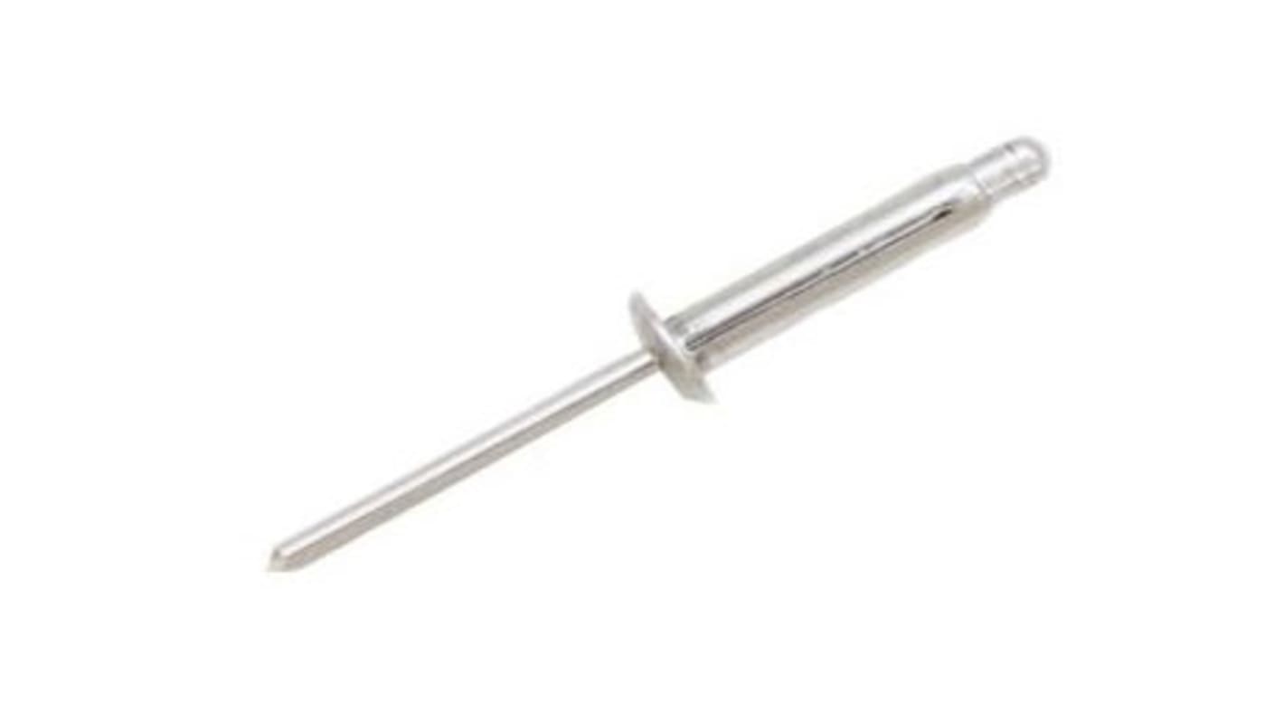 RS PRO Φ4mm 铝抽芯铆钉, 18.8mm长, 可插入3mm材料