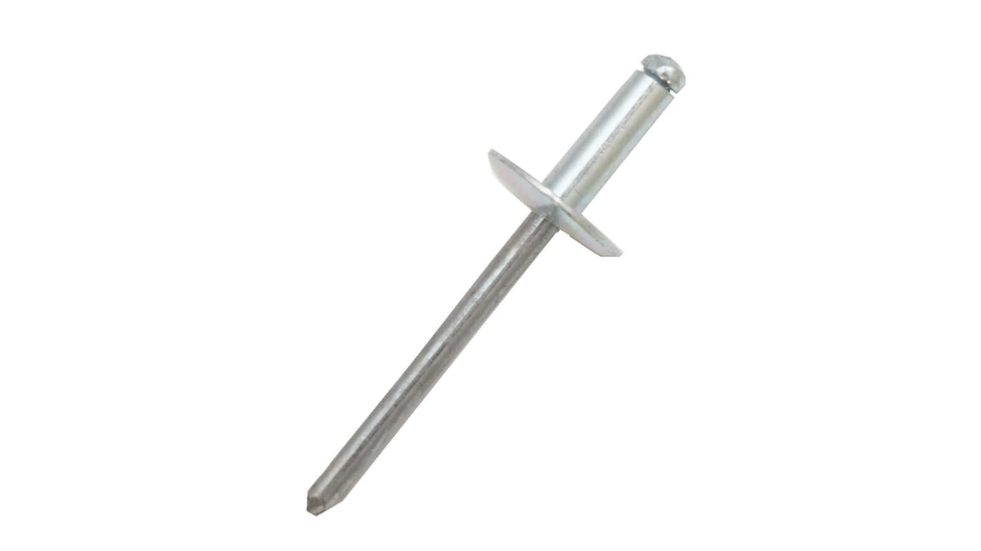 Nýt, délka nýtu: 12mm, Šedá, Prostý Slepý, průměr nýtu: 3.2mm