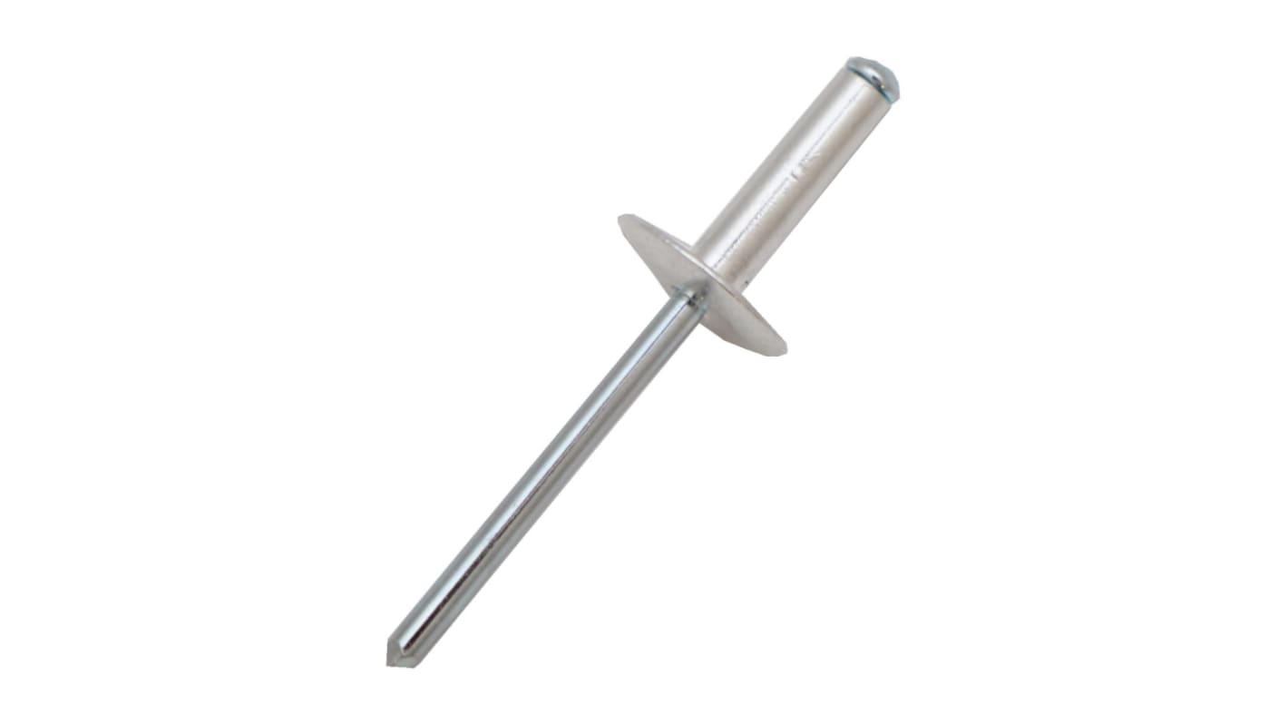Nýt, délka nýtu: 12.7mm, Šedá, Prostý Slepý, průměr nýtu: 4mm