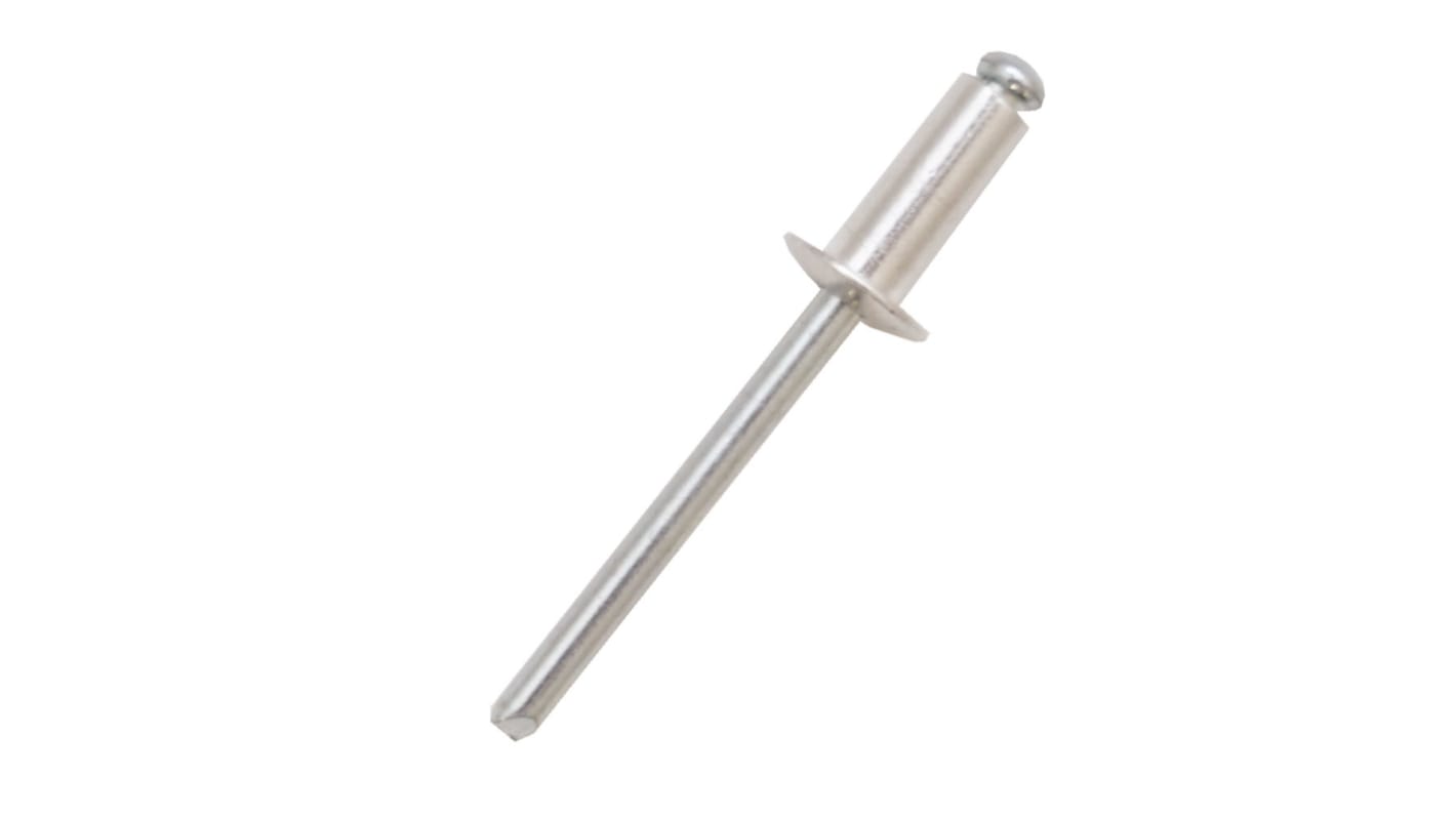 Nýt, délka nýtu: 6mm, Šedá, Prostý Slepý, průměr nýtu: 4mm