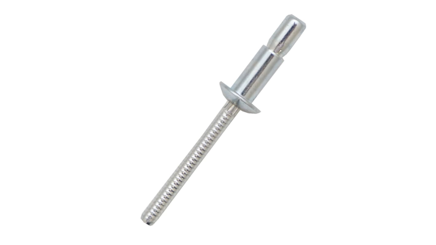 Nýt, délka nýtu: 10.5mm, Šedá, Prostý Slepý, průměr nýtu: 4.8mm