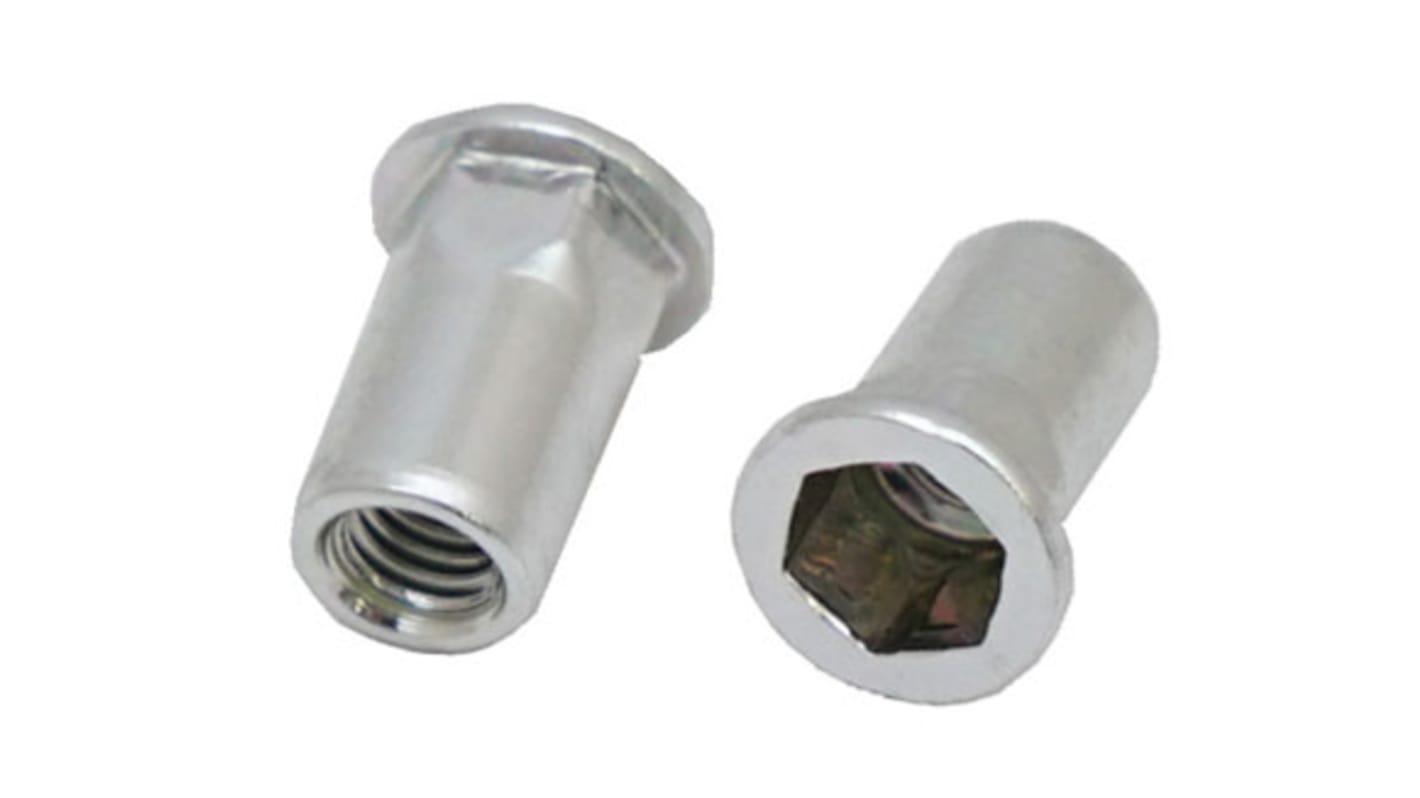 RS PRO Plain, M6 Threaded Insert diameter 9mm