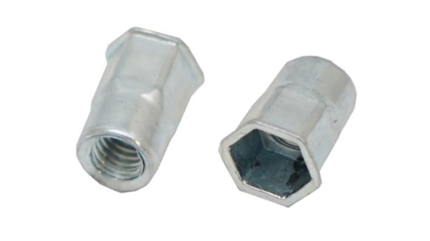 RS PRO Plain, M4 Threaded Insert diameter 6 hex