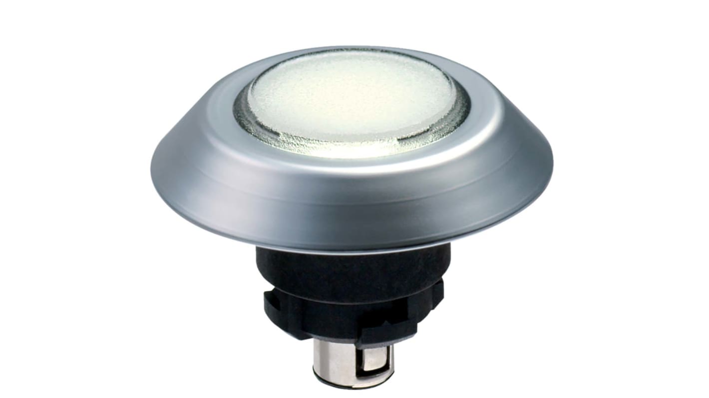 Schmersal NMLWS Series White Illuminated Push Button, 22.3mm Cutout, IP67, IP69K