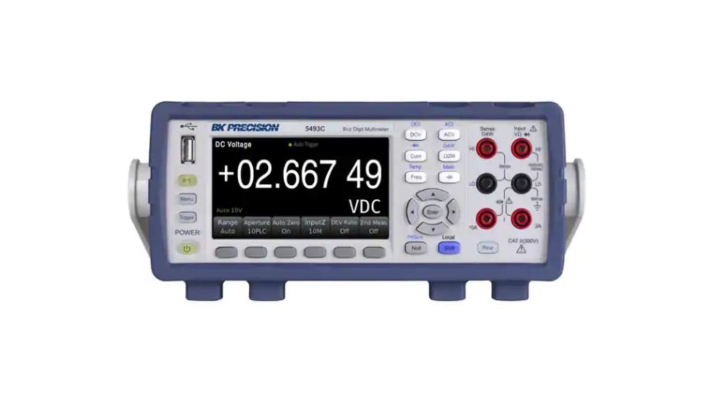 BK Precision 5493CGPIB Bench Digital Multimeter, True RMS, 10A ac Max, 10A dc Max, 750V ac Max