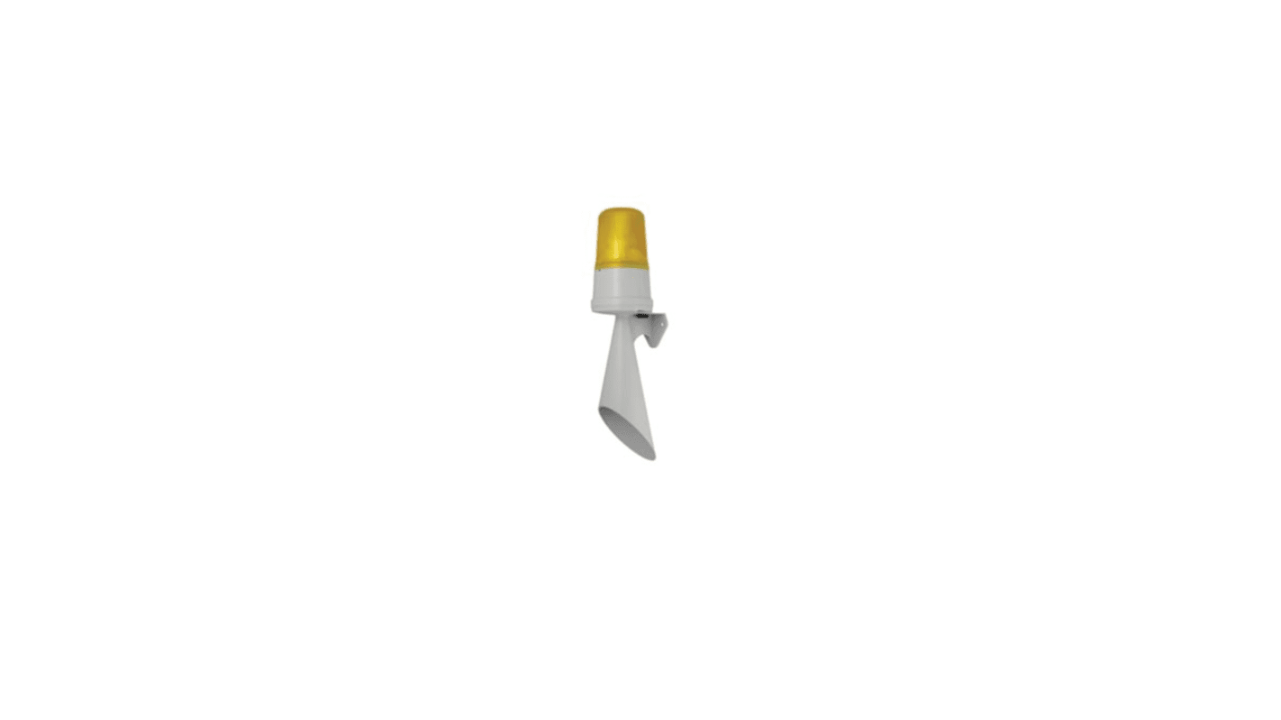 e2s H110T Series Yellow Horn Beacon, 12, 24 V dc, Surface Mount