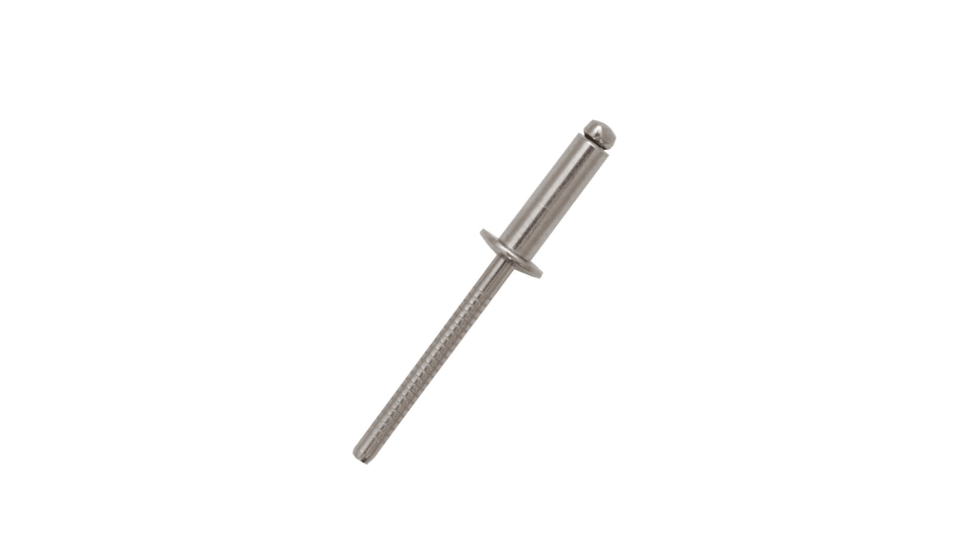 Nýt, délka nýtu: 12mm, Šedá, Prostý Nerezová ocel Slepý, průměr nýtu: 4mm