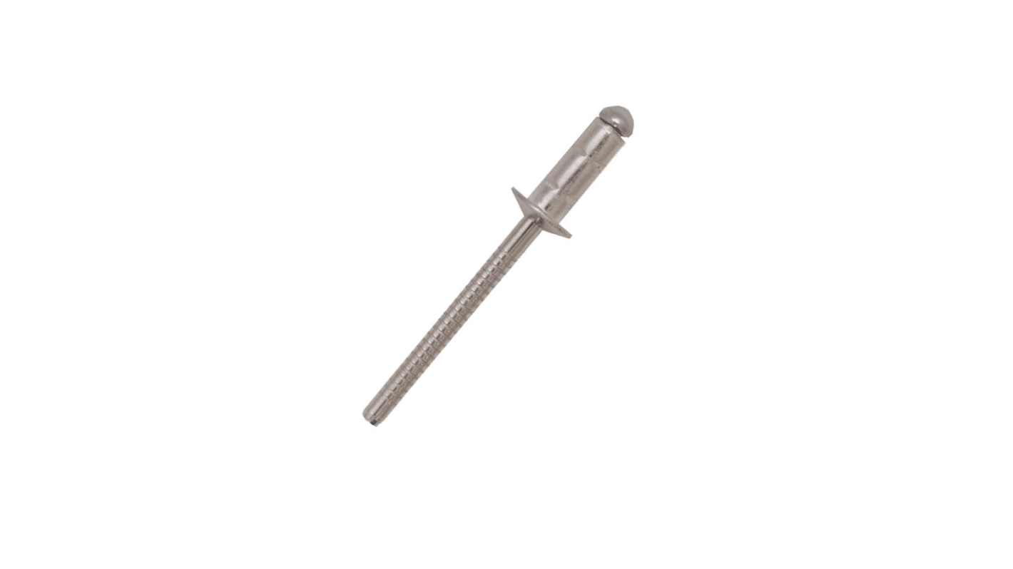 Nýt, délka nýtu: 12mm, Šedá, Prostý Nerezová ocel Slepý, průměr nýtu: 4mm