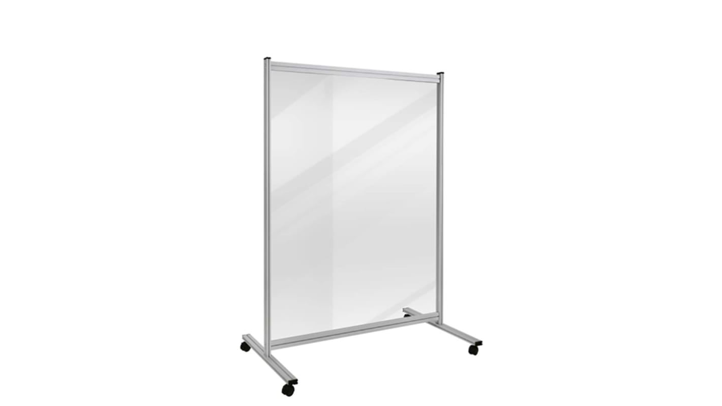Legamaster Wheeled Transparent Office Divider, 1500mm Height, 1200mm Width