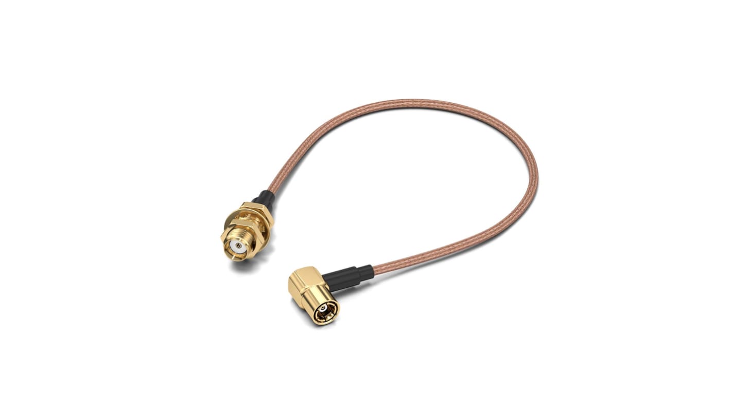 Wurth Elektronik WR-CXASY Series Female SMA to Male SMB, 152.4mm, RG316/U Coaxial, Terminated50 Ω