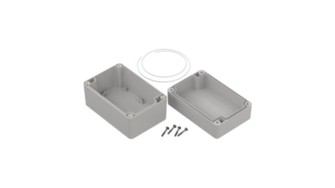 RS PRO Light Grey ABS Enclosure, IP65, Light Grey Lid, 120 x 80 x 75.2mm