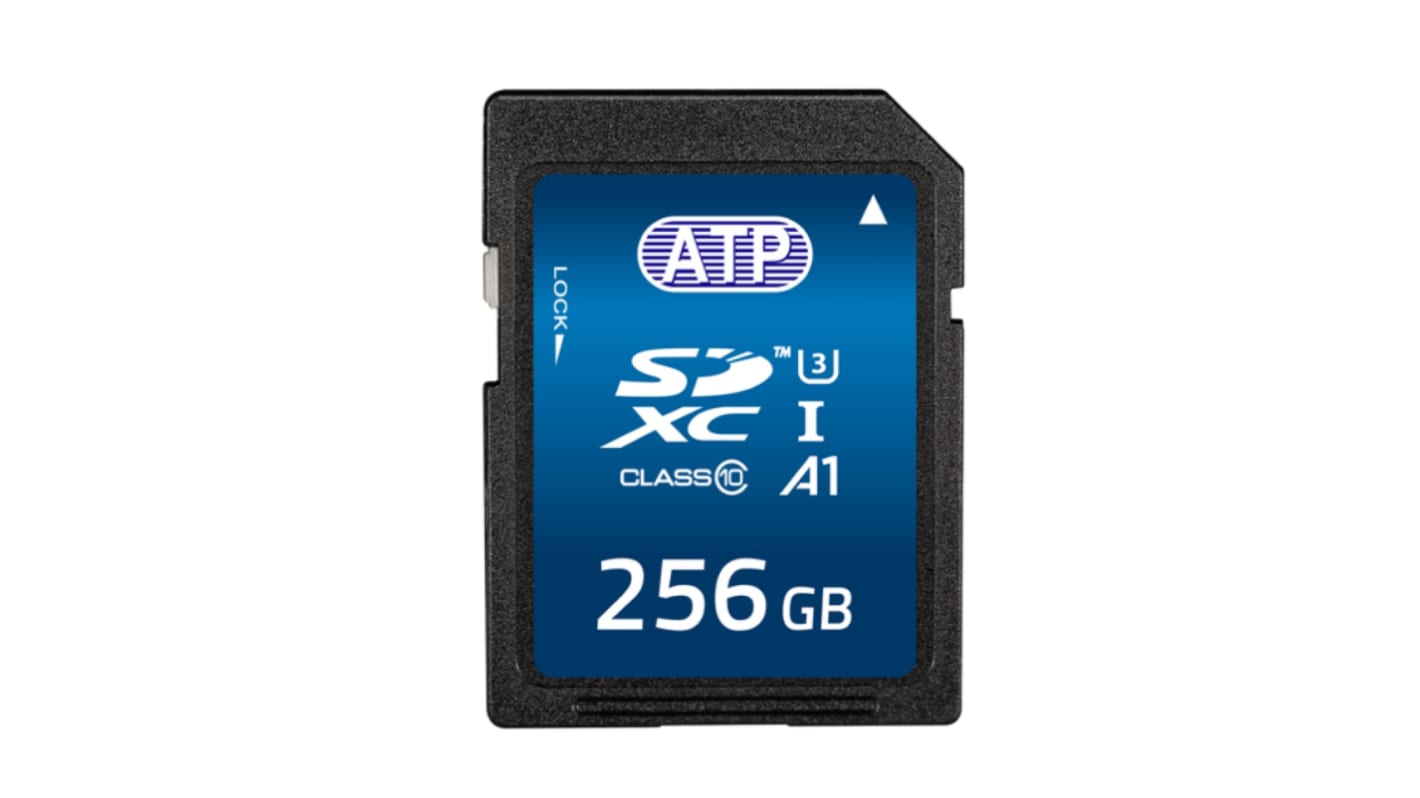 ATP 256 GB Industrial SDXC SD Card, Class 10, U3, UHS-I